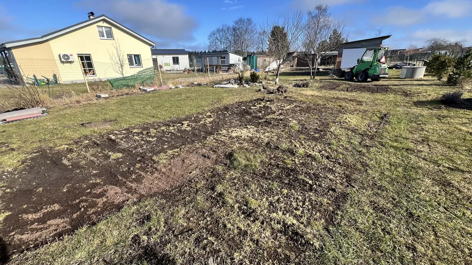 Krunt enne — ehitusjärgne läbisegamine, prügi